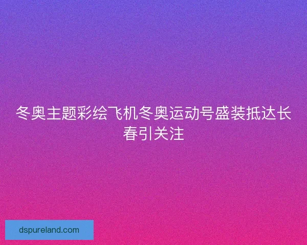 冬奥主题彩绘飞机冬奥运动号盛装抵达长春引关注